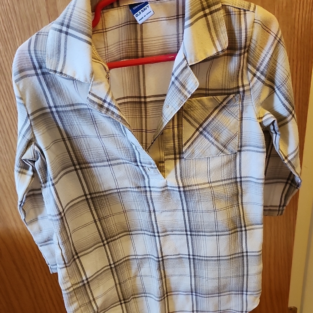 Old Navy Kids Plaid Shirt - Gray